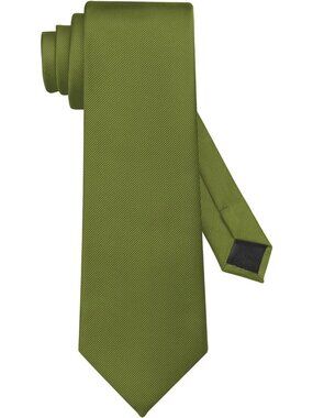 Men's Ties Solid Colour Army Green Imported Twill Formal Neckties